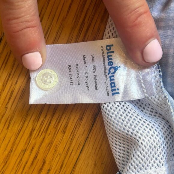 Guayabera- Navy Blue and White Gameday Gingham Dress (Little Girls Size 5) - Picture 8 of 8